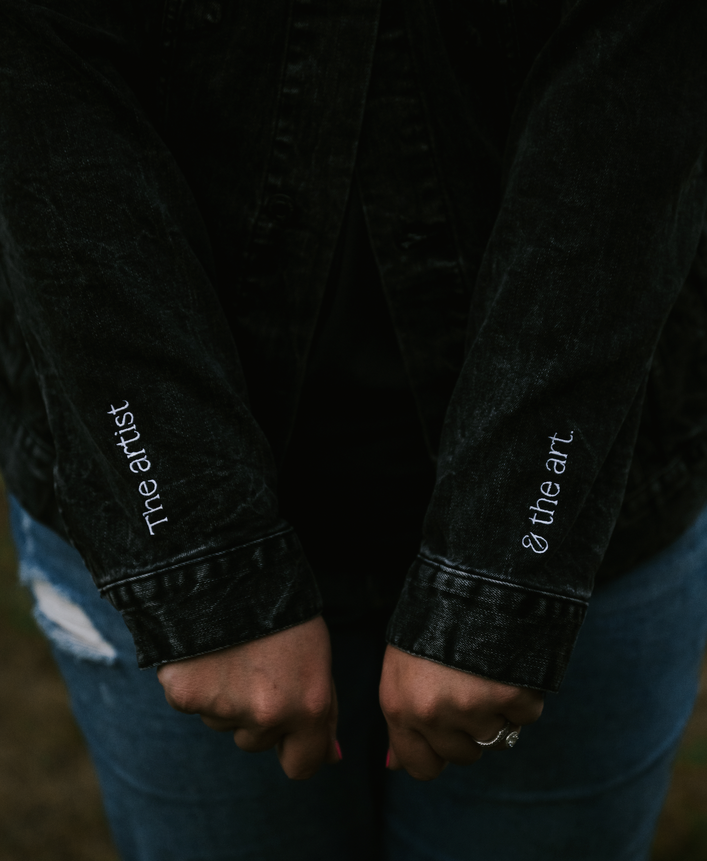 The Artist and The Art - Black Denim Jacket (Unisex)