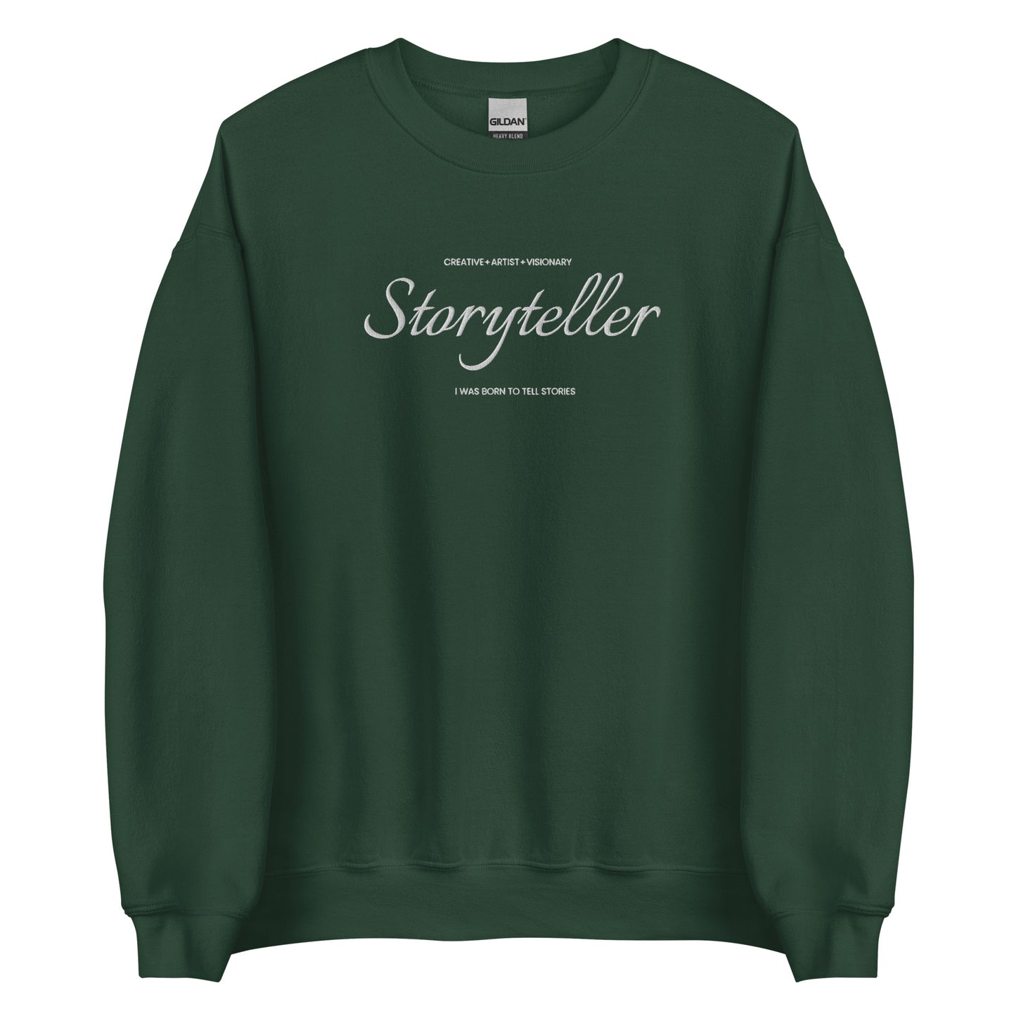 Born to Tell Stories Embroidered Crewneck (Unisex)